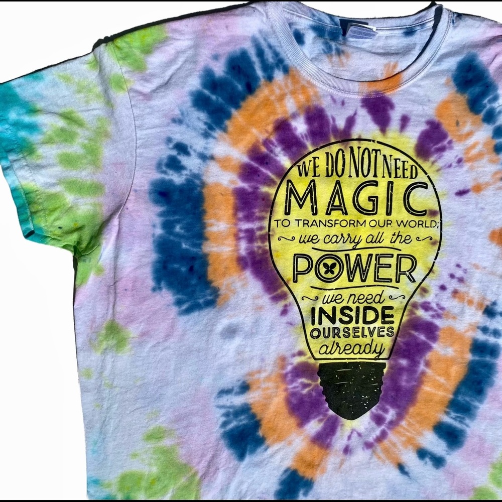 Custom Tie Dye with quote tee